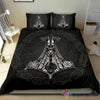 Gift For Viking Lover Black Viking Pattern 3D Bedding Set LN