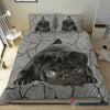 Black Pug Dog Sleeping Bedding Set CH Gifts For Dog Lovers