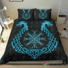 Gift For Viking Lover Gift For Dragon Lover Helm Of Terror Dragon Viking Duvet Cover Viking Bedroom Set Viking Bedding Set HG