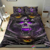Skull Gift Purple Skull Bedding Set HG