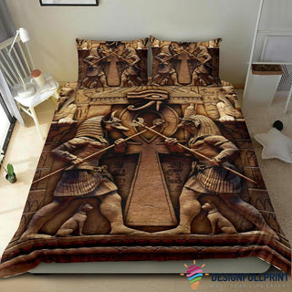 Gift For Egyptian Ancient Egypt Anubis And Ra God Bedding Set NH Egyptian God