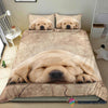 Yellow Puppies Labrador Sleeping Bedding Set CH Gifts For Dog Lovers