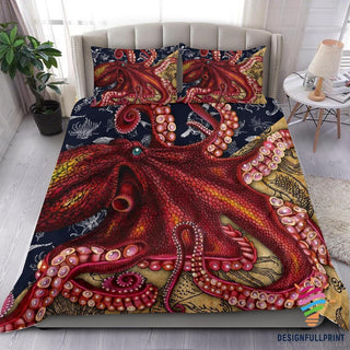 Ensemble De Literie Lovely Red Octopus HG