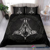 Gift For Viking Lover Black Viking Pattern 3D Bedding Set LN