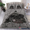Black Pug Dog Sleeping Bedding Set CH Gifts For Dog Lovers