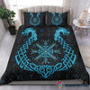 Gift For Viking Lover Gift For Dragon Lover Helm Of Terror Dragon Viking Duvet Cover Viking Bedroom Set Viking Bedding Set HG