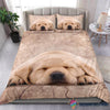 Yellow Puppies Labrador Sleeping Bedding Set CH Gifts For Dog Lovers