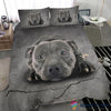 Black Pitbull Sleeping Bedding Set CH Gifts For Dog Lovers