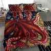 Schöne Red Octopus Bettwäsche Set HG