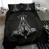 Gift For Viking Lover Black Viking Pattern 3D Bedding Set LN