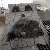 Black Pug Dog Sleeping Bedding Set CH Gifts For Dog Lovers