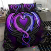 Gift For Dragon Lover Purple Dragon Couple Bedding Set LN