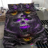 Skull Gift Purple Skull Bedding Set HG