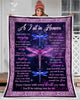 Gift For Dragonfly Lover Blanket Dragonfly As I sit in heaven (Purple)