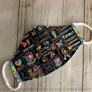 Autism Awareness Cloth Mask pack of 3 HG Cloth Mask Autism Gift