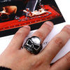 Stainless Steel Skull Gun Biker Ring
