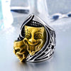 Clown Skull Design Biker Rings