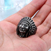 Stainless Steel Ethnic Skull Biker Rings