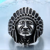 Stainless Steel Ethnic Skull Biker Rings