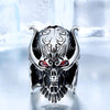 War Skull Head Red Eyes Ring