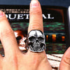 Happy Crack Skull Stainless Steel Ring