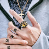 Unique Stylistic Evil Eye Ring for Men