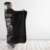 Special Sale: Ride or Die Couple Skull Lovers Hooded Blanket - designfullprint