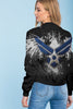 Unisex Couple 3D Army Forces Art Printed Driver Bomber Jacket - Blue Eagle Army Symbol - designfullprint