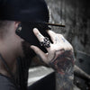 Stainless Steel Goat Horns Skull Biker Ring