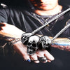 Stainless Steel Punk Skull Biker Necklace