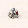 Antique Silver Cool Big Punk Biker Skull Ring For Women