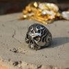 Fire Skull Head Stainless Steel Ring