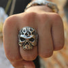 Fire Skull Head Stainless Steel Ring