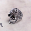 Vintage Punk Skull Roar Adjustable Ring
