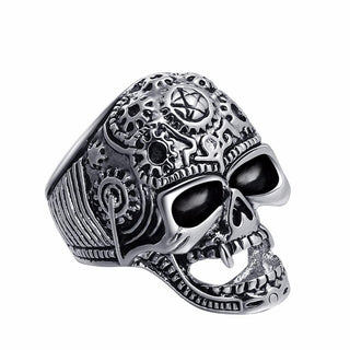 Vintage Punk Skull Roar Adjustable Ring