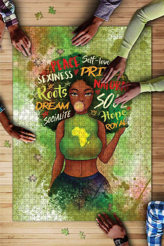 Black Pride Black Queen Black Gift Big Jigsaw Puzzle HG Black And Proud 365