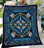 Blue Native American Pattern Blanket HG