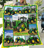 Farmer Tractor Custom Sherpa  Tractor  Blanket HG Gift For Farmer