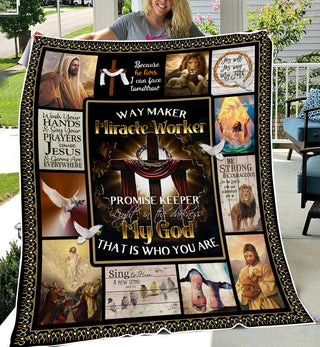 Way Maker Miracle Worker God Sherpa Blanket HG