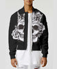 Unisex Couple 3D Skull Gothic Bomber Jacket 001 - designfullprint