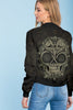 Unisex Couple 3D Skull Gothic Bomber Jacket 003 - designfullprint