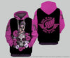 Skull Gift Born To Ride Ride To Live Personalized Unisex Motor Hoodie LH Gift For Motorcycle