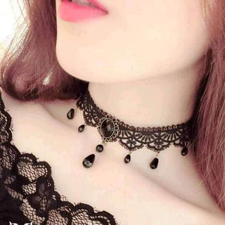 Black Velvet Choker Necklace - designfullprint