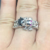 Luxury 10KT White Gold Filled Black Zircon CZ Skull Rings