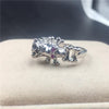 Luxury 10KT White Gold Filled Black Zircon CZ Skull Rings