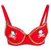 Pirate Gold Skull Stud Brassiere Push Up Bra - designfullprint