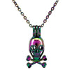 Rainbow Multi-color Skull Beads Cage Locket Pendant Necklace Aroma Essential Oil Diffuser Locket Necklace - designfullprint