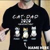 Gift For Dad Personalized Cats Dad Cotton T-Shirt Gifts For Cat Lovers
