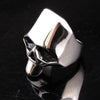 Polished Stainless Steel Retro Punk Skull Ring