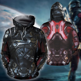 3D ME Printed Amour Hoodie 004 - designfullprint